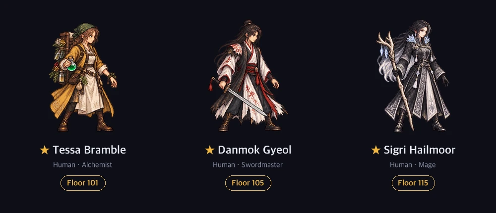 Tessa, Danmok and Sigri arrive through Bond Quests