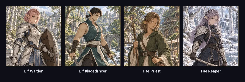 New classes and the Fae come from the fae woods