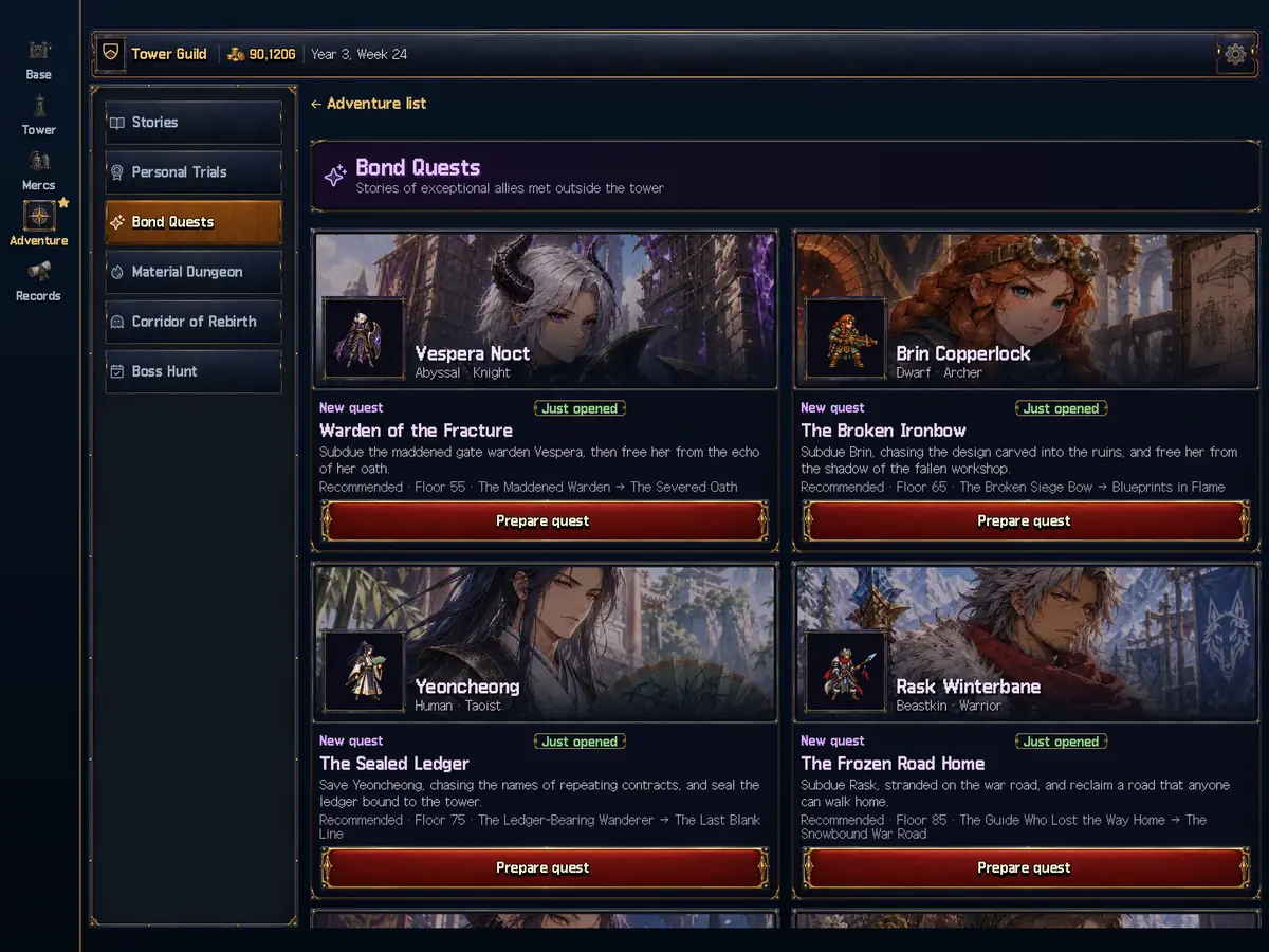 Bond quests